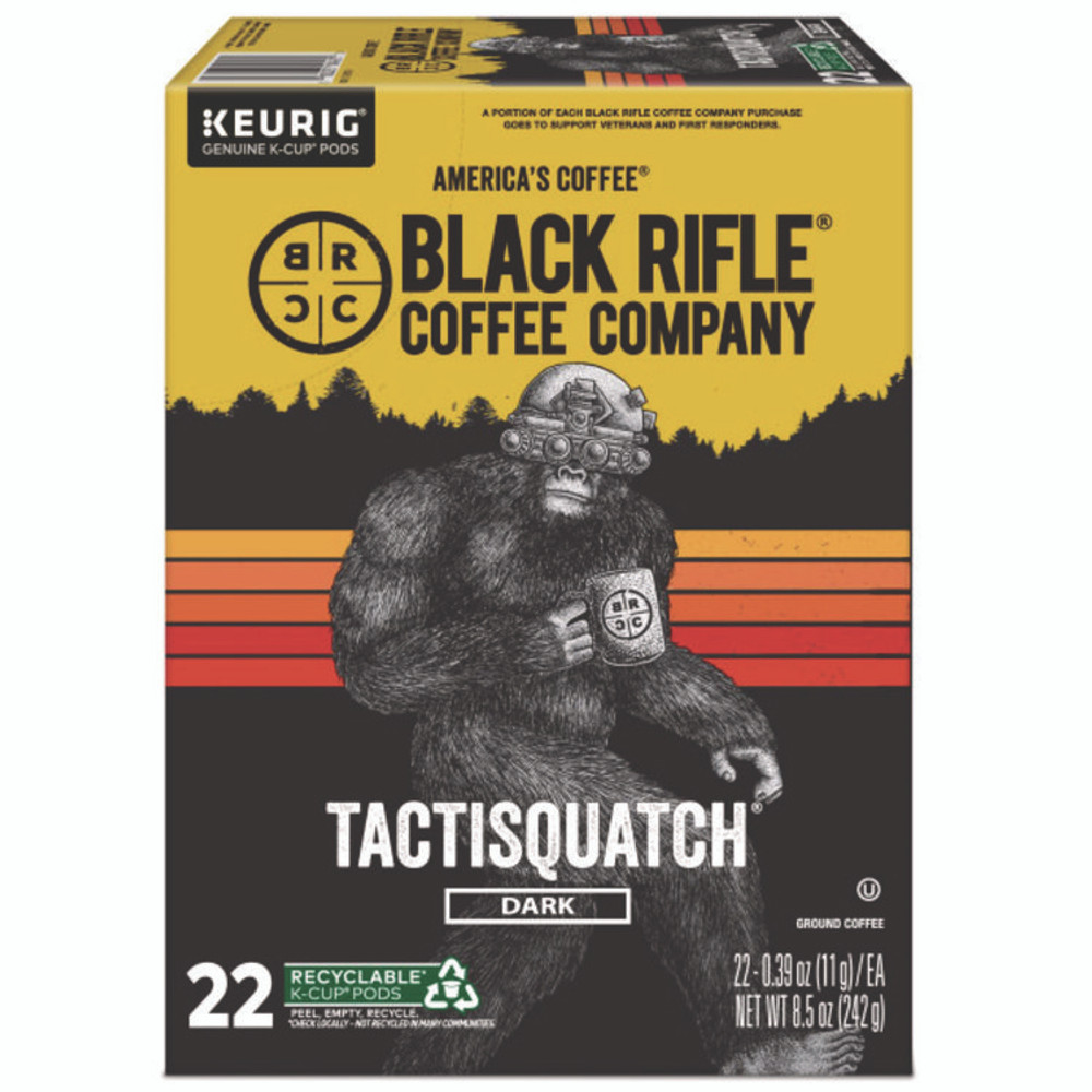 KEURIG DR PEPPER Black Rifle® Coffee Company 0490 Tactisquatch Coffee K-Cups, 22/Box
