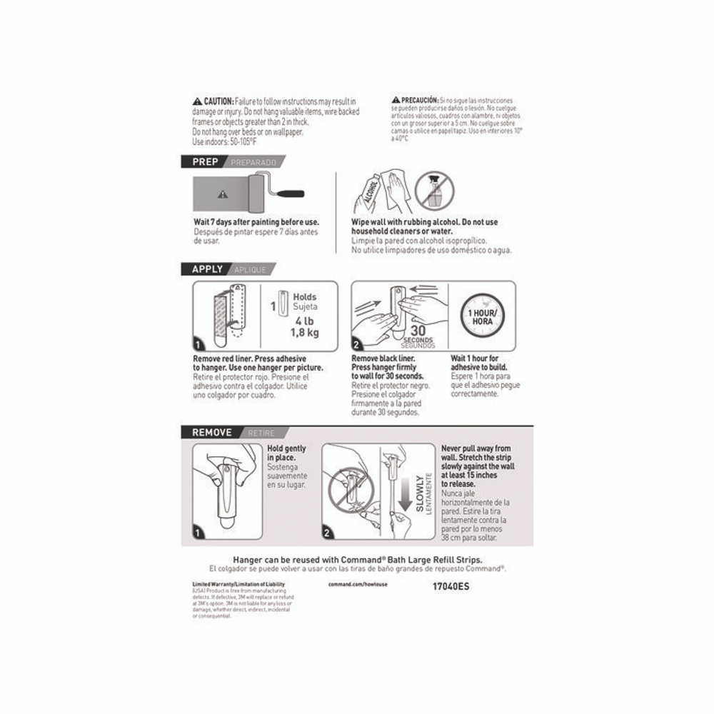 3M/COMMERCIAL TAPE DIV. Command™ 70005151330 Sawtooth Picture Hanger, One Hanger, Two Strips, White, Supports 4 lbs