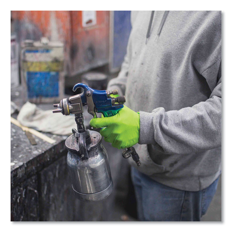 AMMEX CORPORATION GloveWorks® by GWGN48100 Heavy-Duty Industrial Nitrile Gloves, Powder-Free, X-Large, 8 mil Thick, 9.5" Long, Green, 100/Box, 10 Boxes/Carton