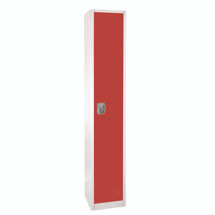 ADIROFFICE I629201RED Steel Storage Locker, 1 Compartment, 12 x 12 x 72, Red