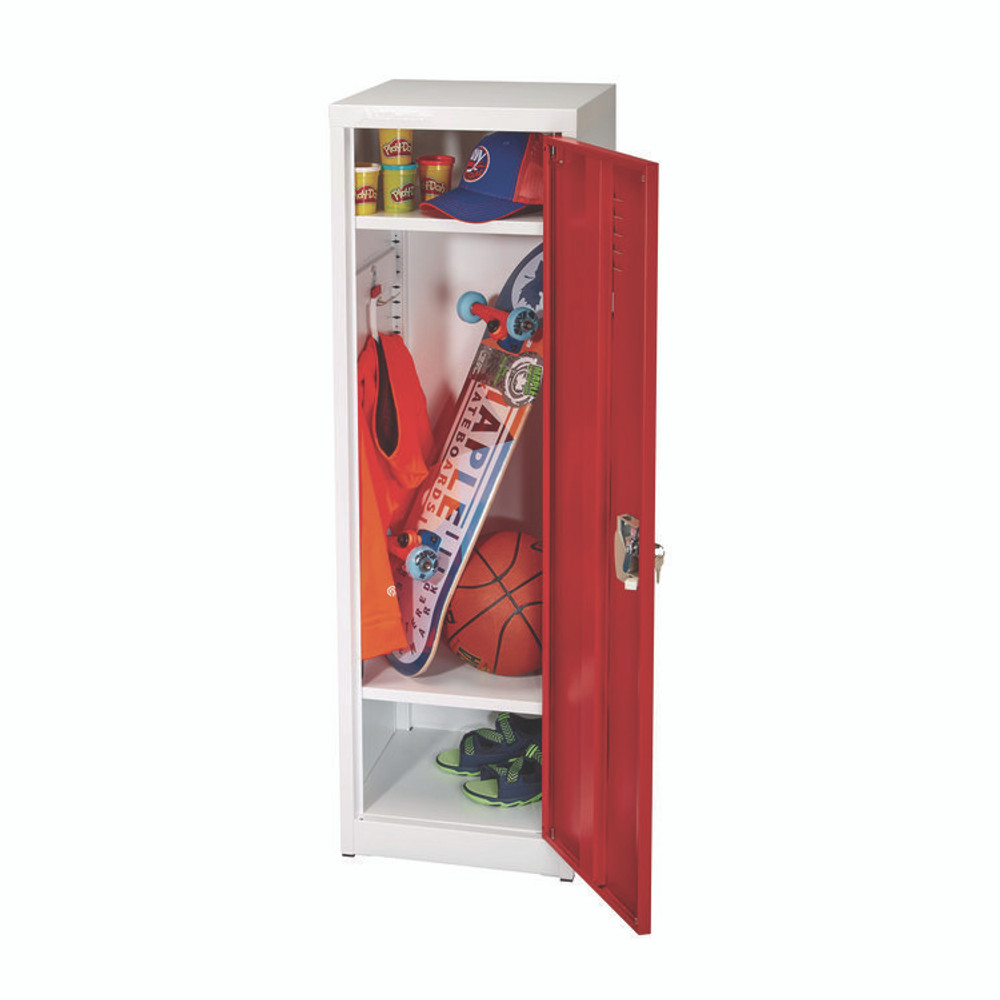 ADIROFFICE I62901RED Steel Storage Locker, 1 Compartment, 15 x 15 x 48, Red