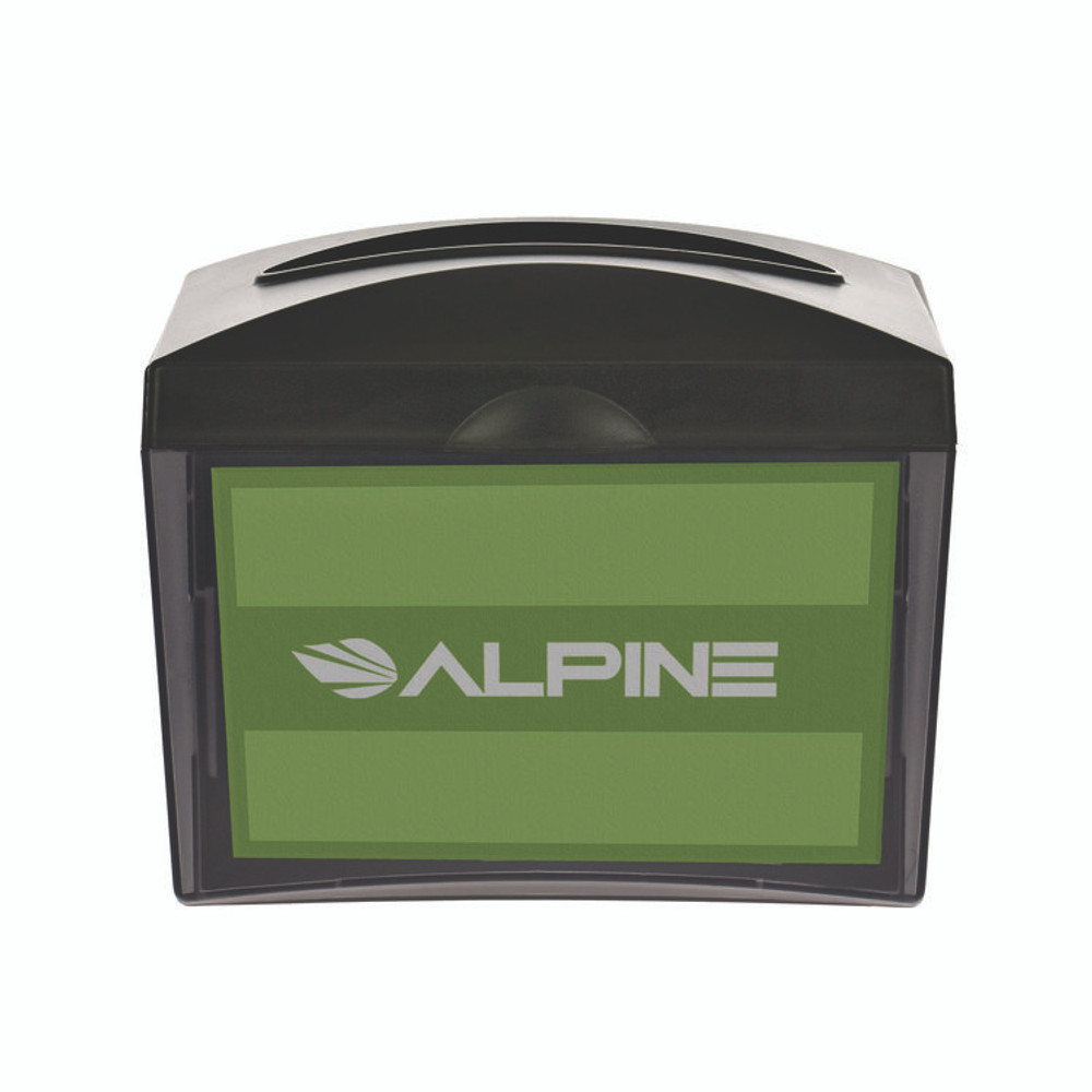 ALPINE INDUSTRIES ALP4332C Interfold Table Top Dispenser Napkin Holder with Caddy, 6 x 14.17 x 6.5, Black