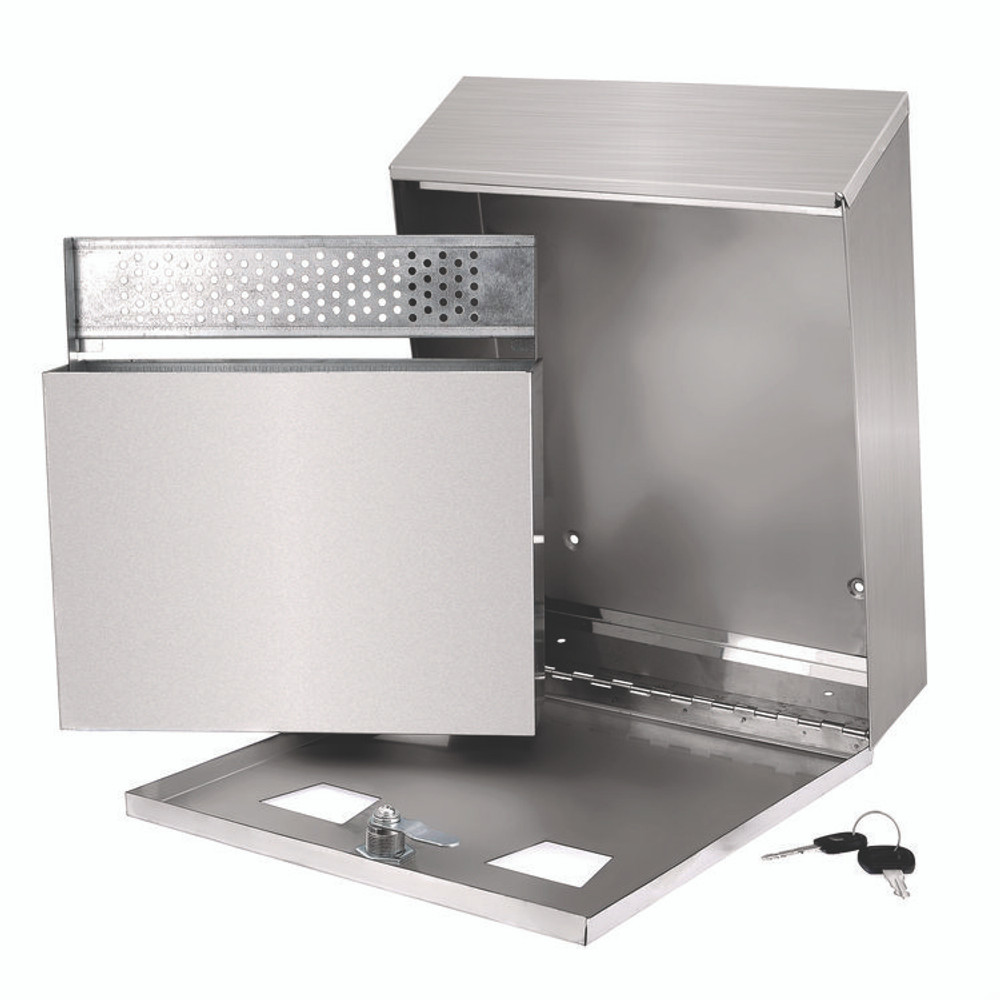 ALPINE INDUSTRIES ALP49001SS Wall-Mounted Safe Cigarette Disposal Station Outdoor Ashtray, Stainless Steel