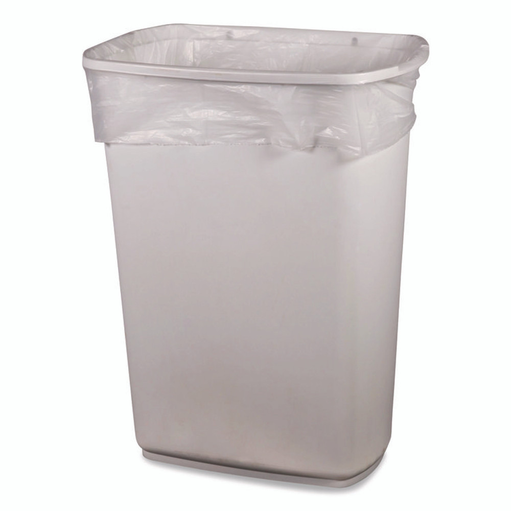 HERITAGE 888944 Low-Density Can Liners, 10 gal, 0.35 mil, 24" x 23", Clear, Flat Pack, 1,000/Carton