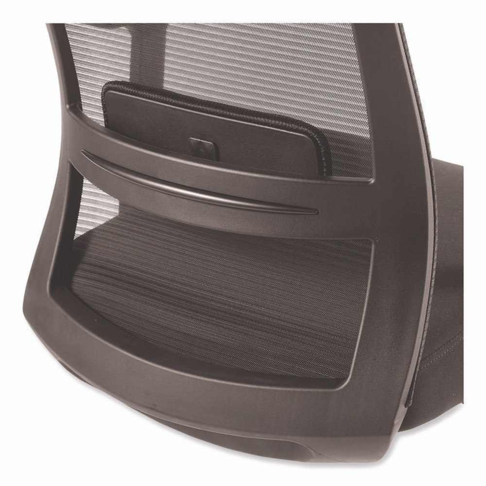 ALERA AD41BME17 Alera Ashdale Ergonomic Fabric Swivel Task Chair, Supports 275 lb, 18.15 to 21.89 Seat Height, Black Seat/Back, Silver Base
