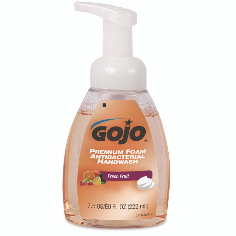GO-JO INDUSTRIES GOJO® 571006EA TFX Premium Foam Antibacterial Hand Wash, Refill for GOJO TFX Touch-Free Dispenser, Fresh Fruit Scent, 7.5 oz