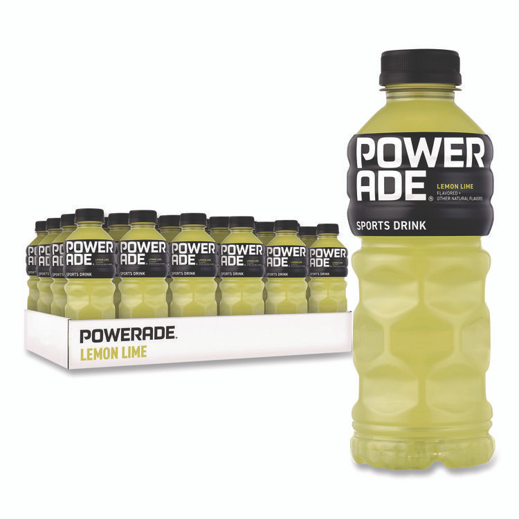 COCA-COLA POWERADE® 049000003697 Sports Drink, Lemon Lime, 20 oz Bottle, 24/Pack