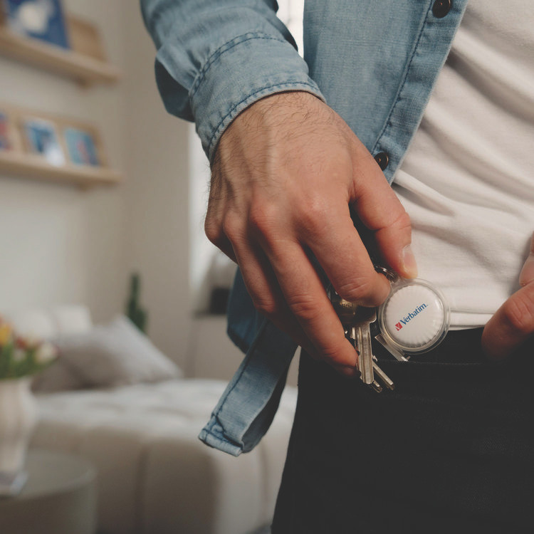 VERBATIM CORPORATION 32135 My Finder Bluetooth Coin Tracker for Apple iOS, Black/Purple/White, 3/Pack