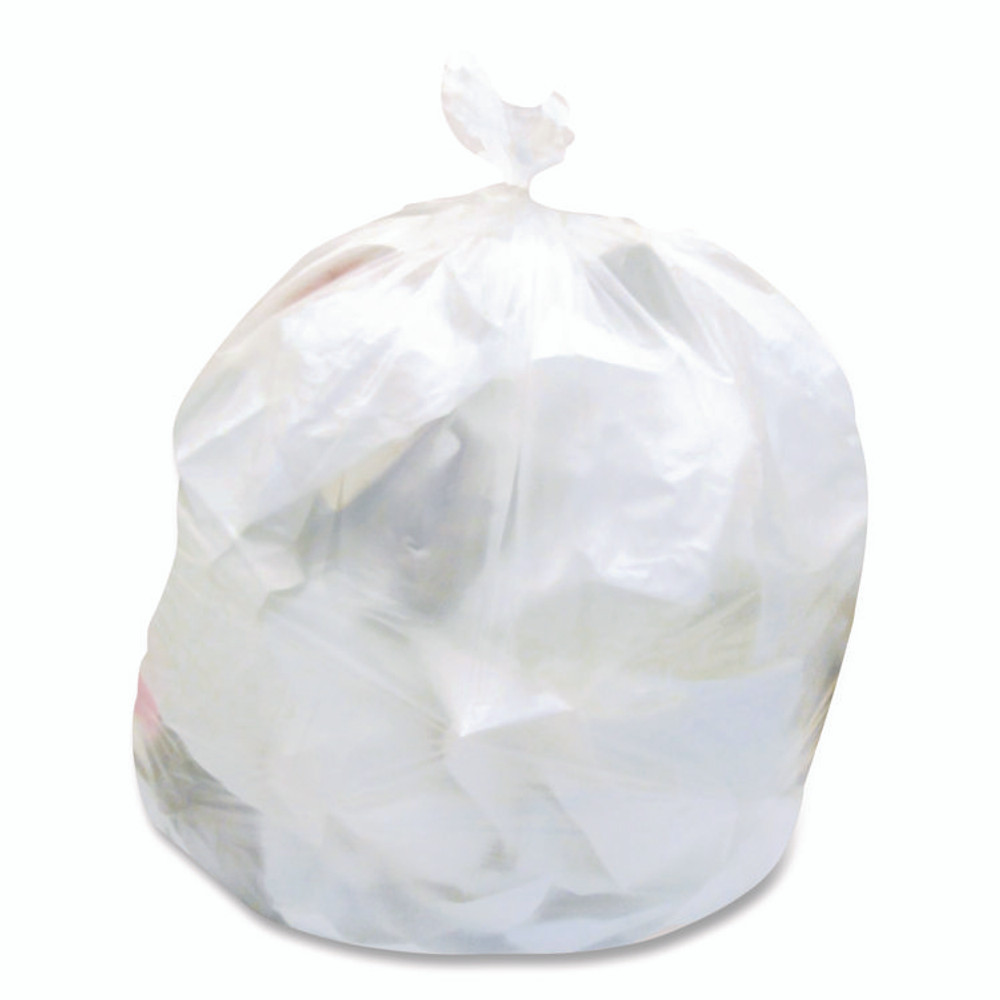 HERITAGE 659385 Low Density Can Liners, 30 gal, 0.5 mil, 30" x 36", Clear, Flat Pack, 250/Carton