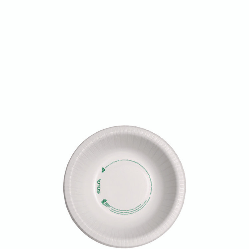 DART SOLO® HB12PLANETPK Compostable Paper Dinnerware, ProPlanet Seal, Bowl, 12 oz, White, 125/Pack
