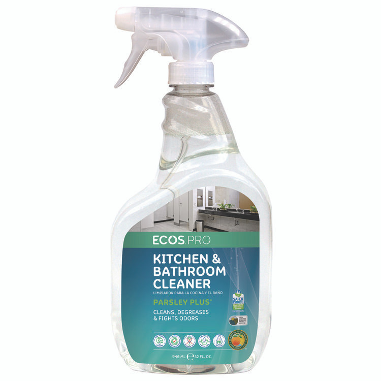 EARTH FRIENDLY PRODUCTS ECOS® PL97466CT Parsley Plus All-Purpose Kitchen and Bathroom Cleaner, Parsely Scent, 32 oz Spray Bottle, 6/Carton