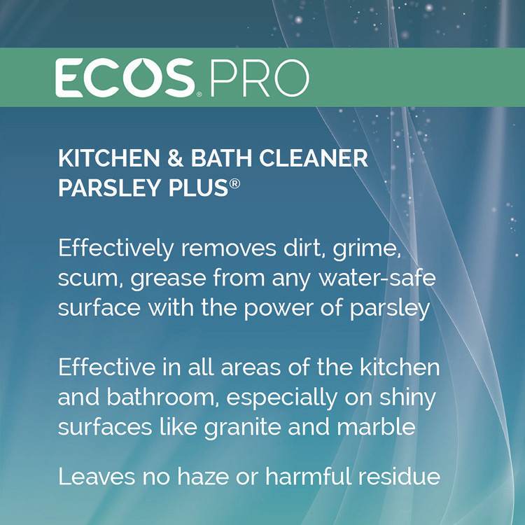 EARTH FRIENDLY PRODUCTS ECOS® PL97466CT Parsley Plus All-Purpose Kitchen and Bathroom Cleaner, Parsely Scent, 32 oz Spray Bottle, 6/Carton
