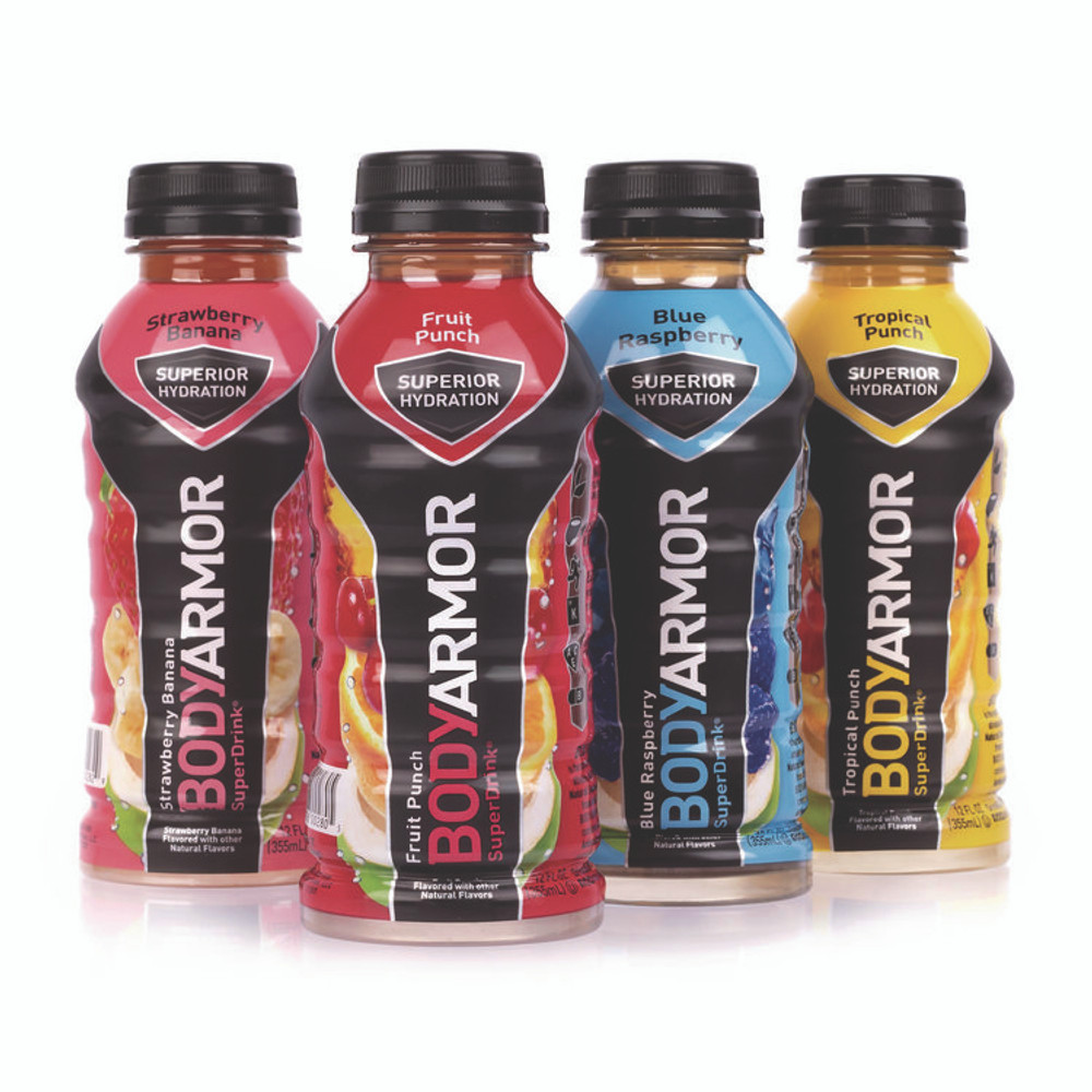 COCA-COLA BodyArmor 22002381 BASE Sports Drink Variety Pack, Assorted Flavors, 12 oz Bottle, 24/Carton
