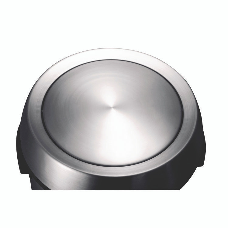 ALPINE INDUSTRIES ALP47065LC 17 Gal Stainless Steel Swivel Trash Can Cover, 15.7 x 15.67 x 15.67, Silver