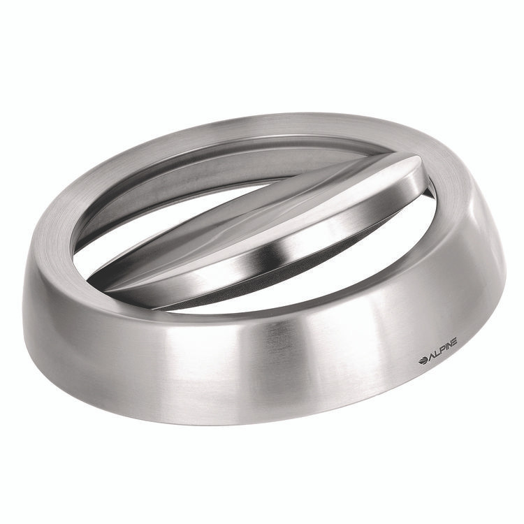 ALPINE INDUSTRIES ALP47065LC 17 Gal Stainless Steel Swivel Trash Can Cover, 15.7 x 15.67 x 15.67, Silver