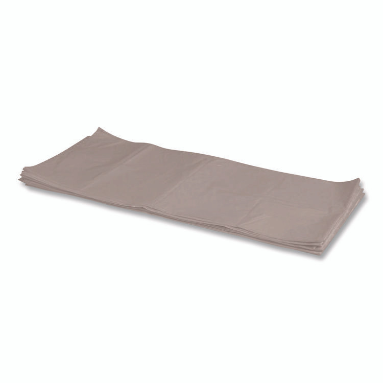 HERITAGE 2597604 Linear Low-Density Can Liners, 45 gal, 1.1 mil, 40" x 46", Gray, Flat Pack, 125/Carton
