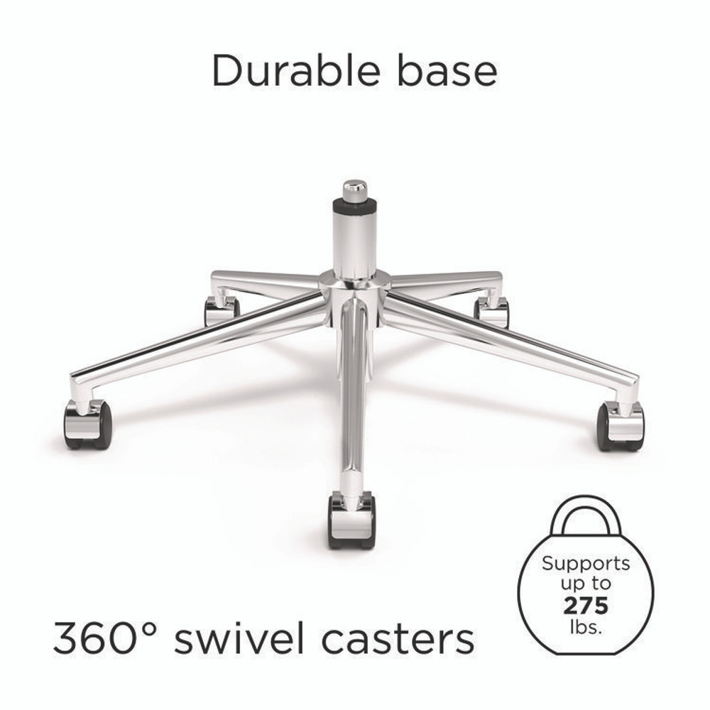 ALERA SK4244 Alera Siskin Fabric Managers Chair, Supports Up to 275 lb, 16.93 to 20.67 Seat Height, Gray Seat, Gray Back, Chrome Base