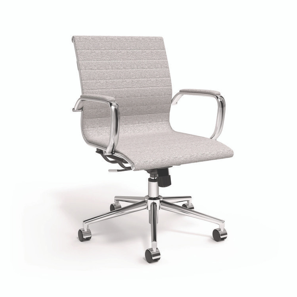 ALERA SK4244 Alera Siskin Fabric Managers Chair, Supports Up to 275 lb, 16.93 to 20.67 Seat Height, Gray Seat, Gray Back, Chrome Base