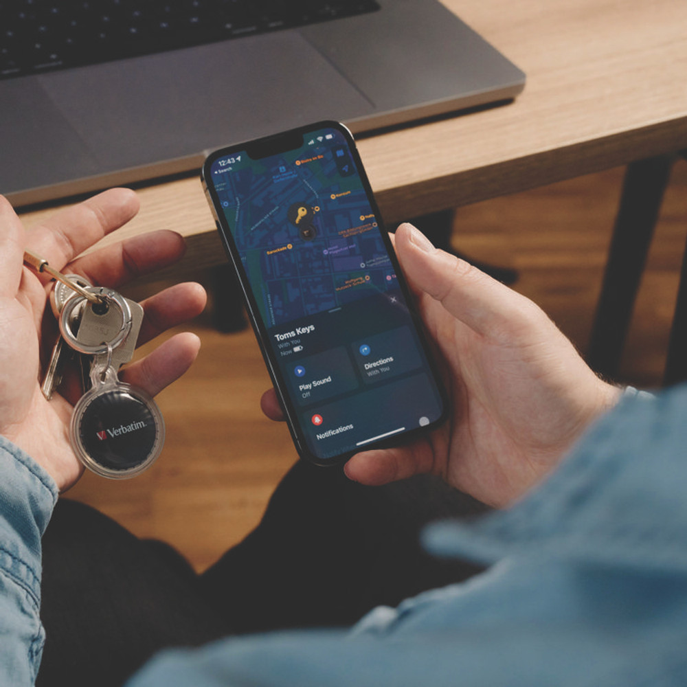 VERBATIM CORPORATION 32133 My Finder Bluetooth Coin Tracker for Apple iOS, Black