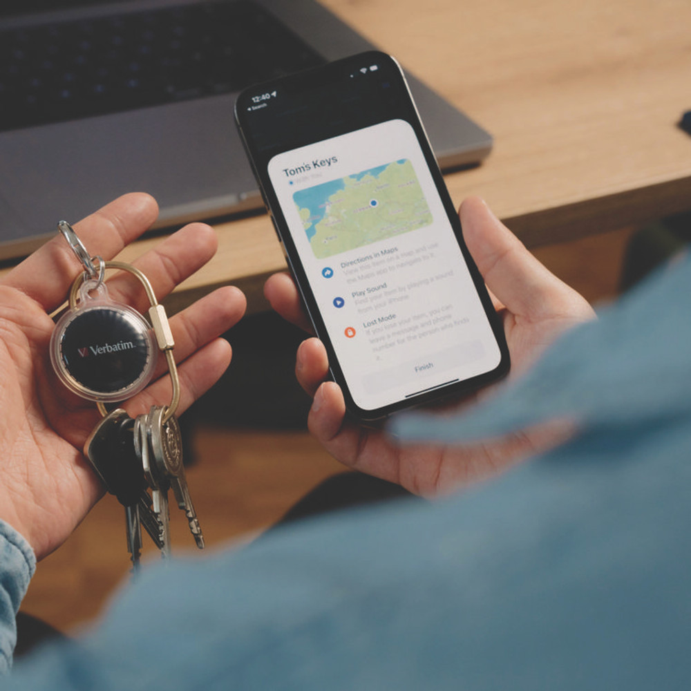 VERBATIM CORPORATION 32133 My Finder Bluetooth Coin Tracker for Apple iOS, Black