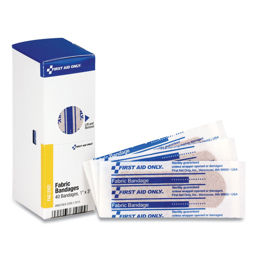 FIRST AID ONLY, INC. 1010 Fingertip Bandages, 1.75 x 2, 10/Box