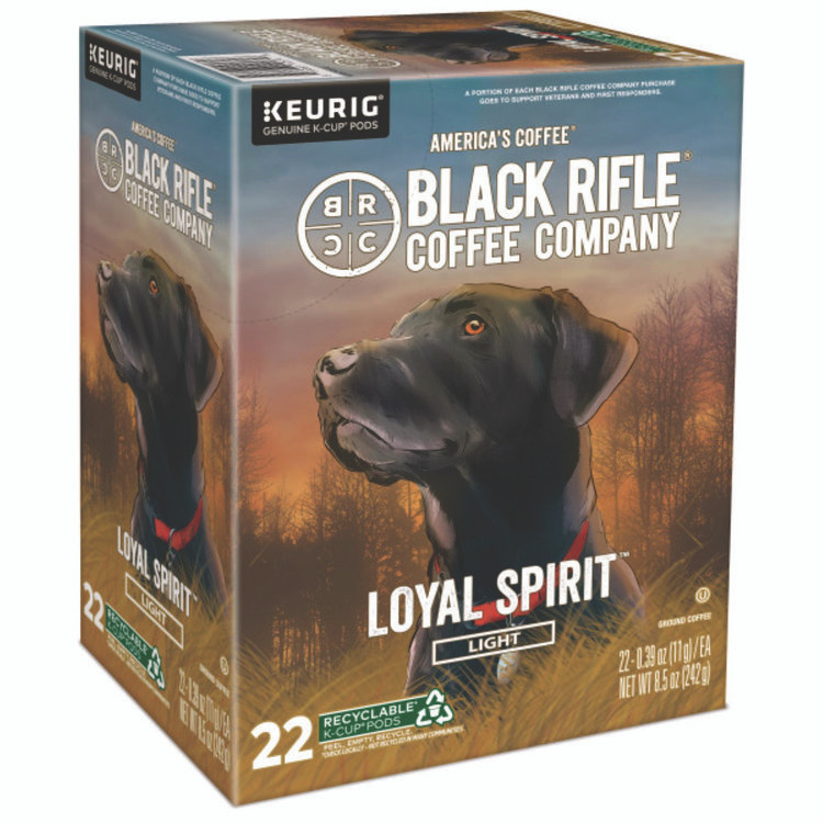 KEURIG DR PEPPER Black Rifle® Coffee Company 0571 Loyal Spirit Coffee K-Cups, 22/Box
