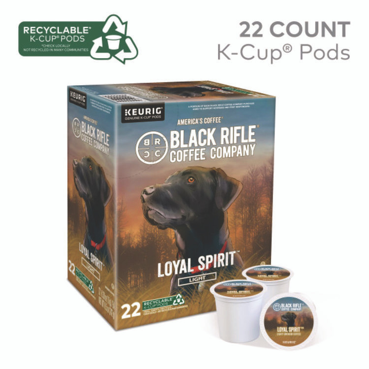 KEURIG DR PEPPER Black Rifle® Coffee Company 0571 Loyal Spirit Coffee K-Cups, 22/Box
