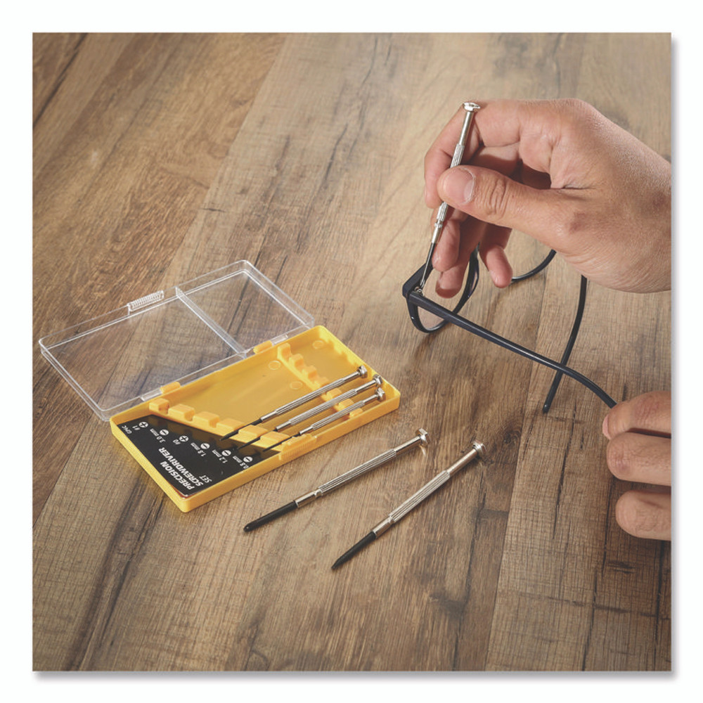 GREAT NECK SAW MFG. GP6C Precision Screwdriver Set, Six-Piece, Phillips/Slotted, Assorted Lengths, Polished Steel Handles