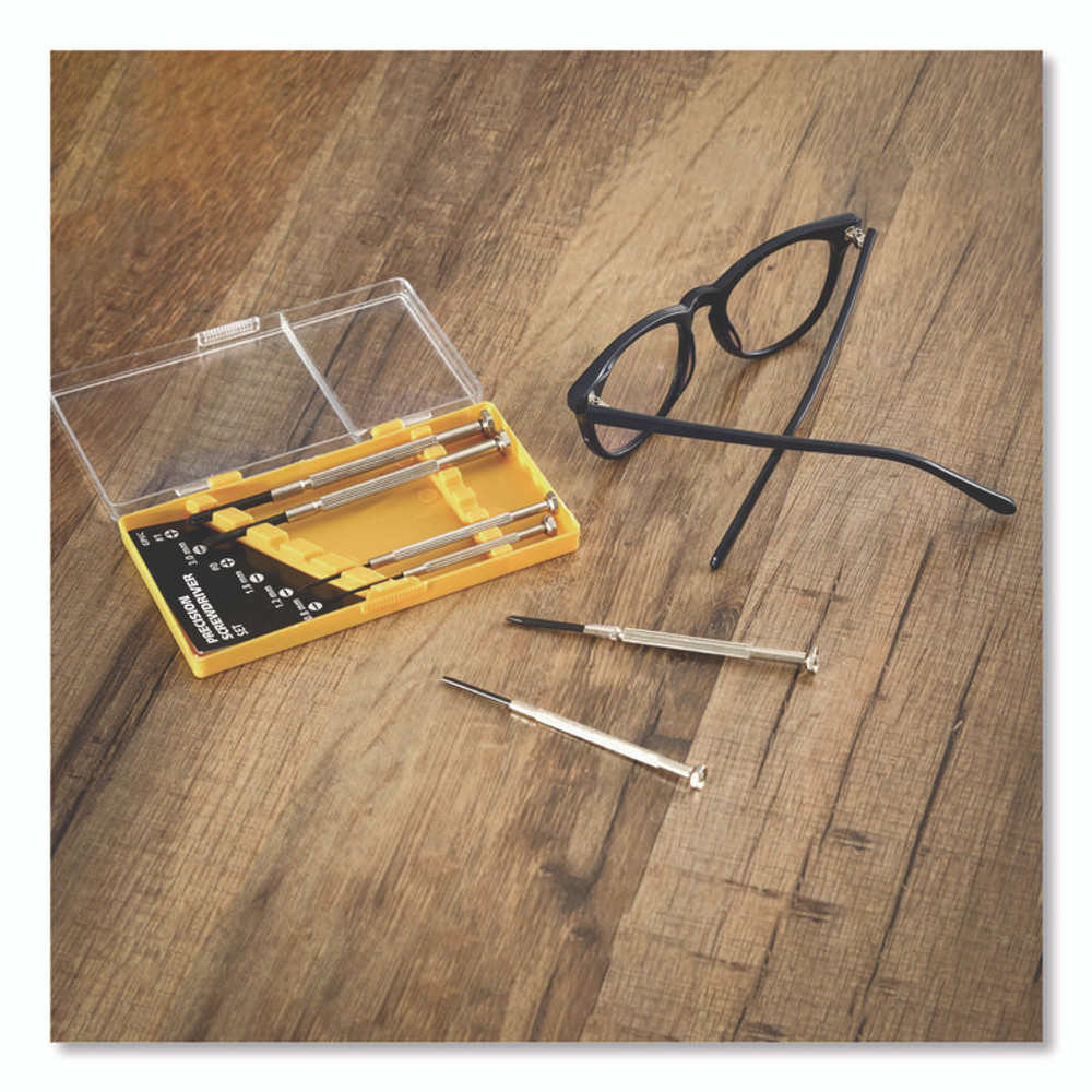 GREAT NECK SAW MFG. GP6C Precision Screwdriver Set, Six-Piece, Phillips/Slotted, Assorted Lengths, Polished Steel Handles