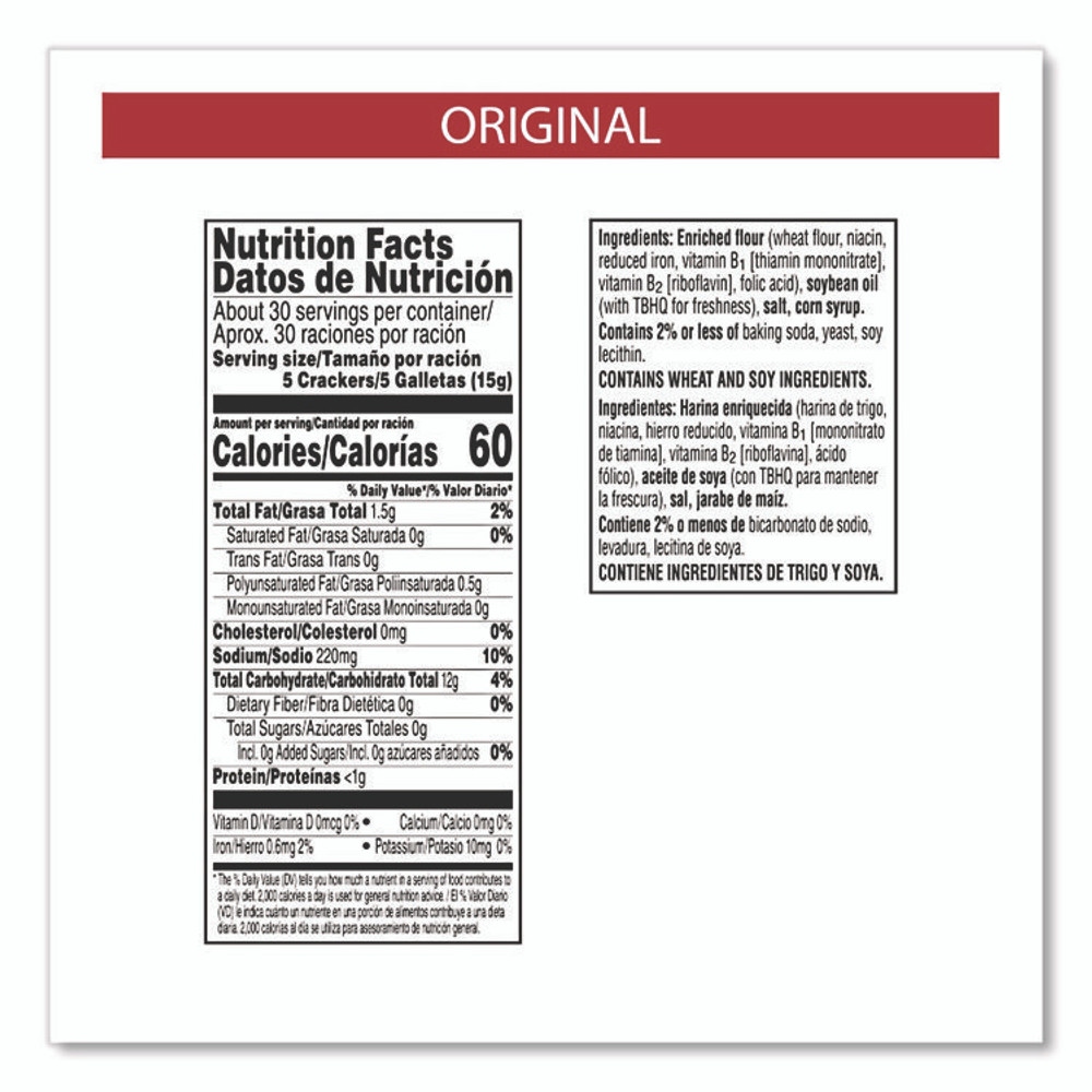 KELLOGG'S 339865 Zesta Original Saltine Crackers, Original Flavor, 16 oz Box