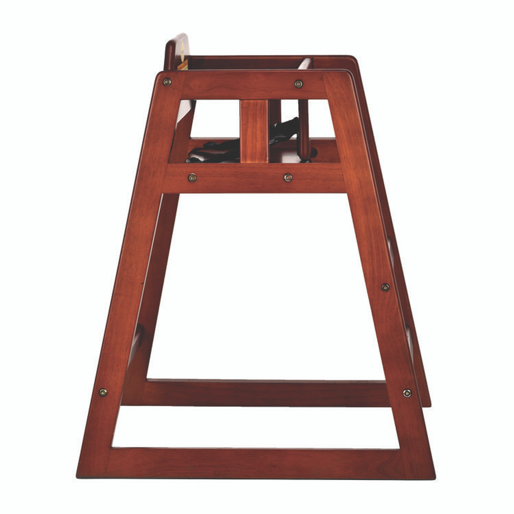 ALPINE INDUSTRIES ALP41201MA Wooden Stackable High Chair, Supports Up to 50 lb, 29.02" h, Mahogany