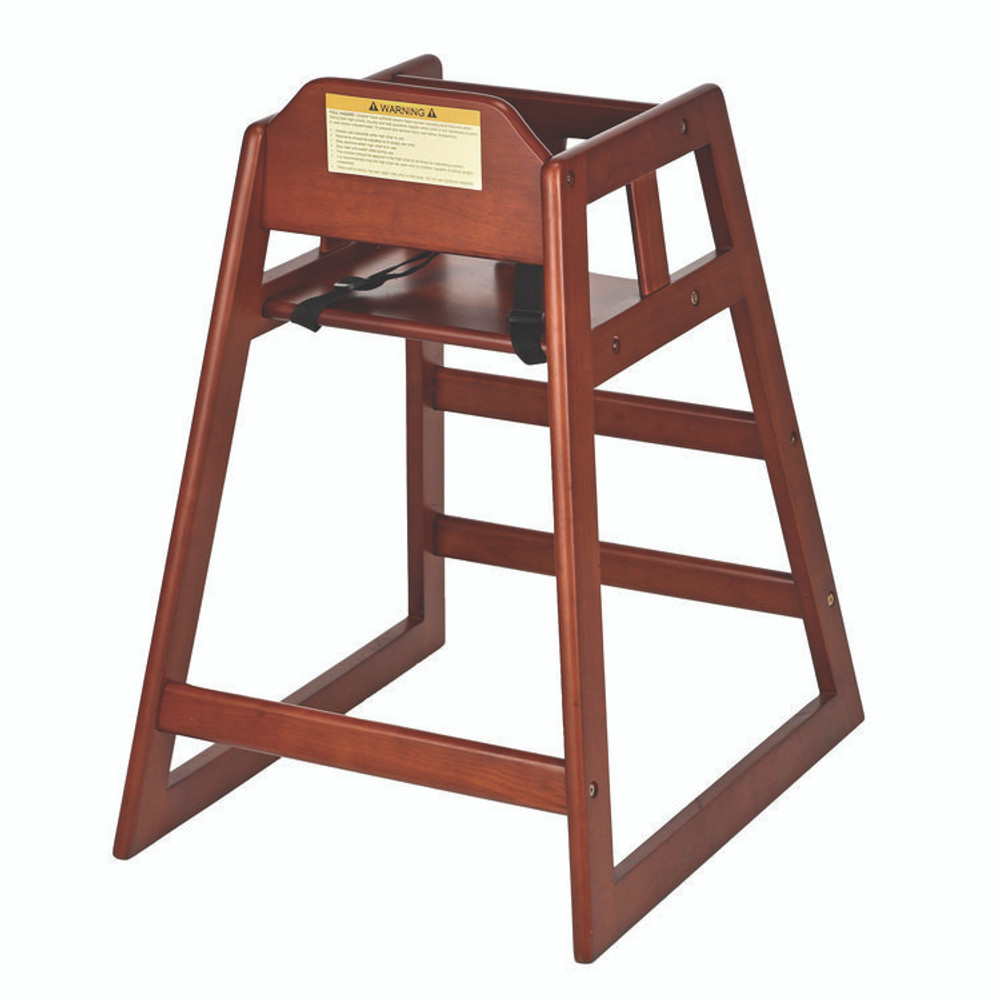ALPINE INDUSTRIES ALP41201MA Wooden Stackable High Chair, Supports Up to 50 lb, 29.02" h, Mahogany