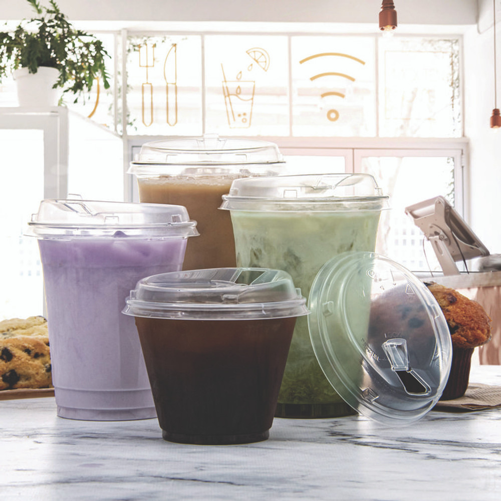DART P662RSL Prima Strawless Plastic Lids, Fits 9 oz to 20 oz Cold Cups, Clear, 1,000/Carton