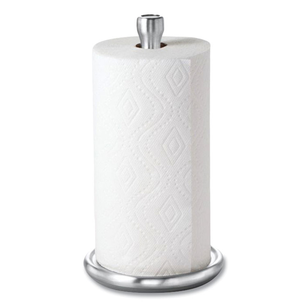 OXO 13245000 Good Grips Steady Paper Towel Holder, Stainless Steel, 8.1 x 7.8 x 14.5, Gray/Silver