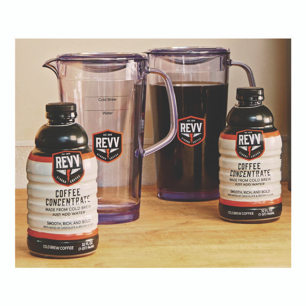 KEURIG DR PEPPER revv® 5000380495 Cold Coffee Pitcher, 64 oz, Purple Handle