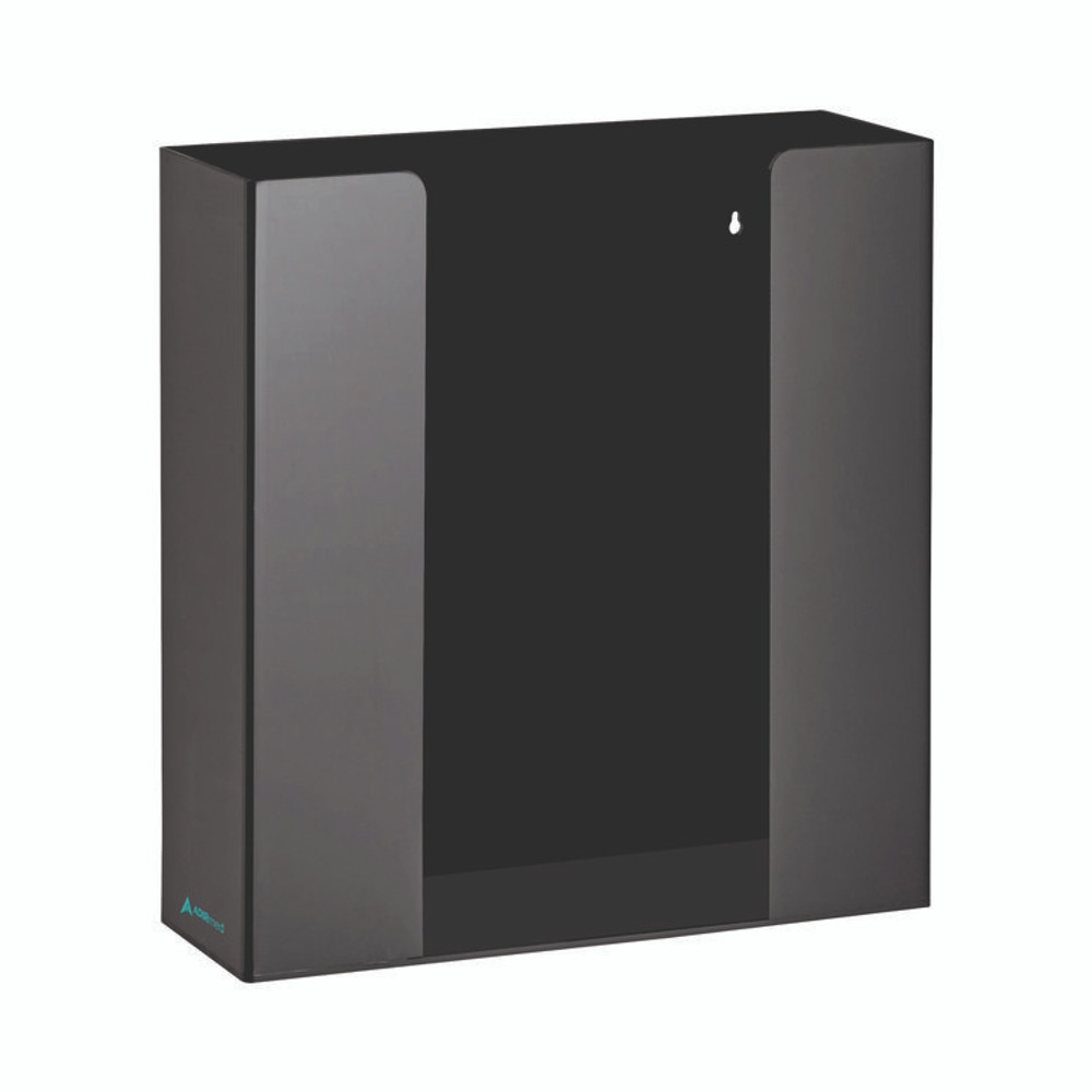 ADIRMED I90202BLK Acrylic Glove Dispenser, Double Box Capacity, 10.2 x 3.5 x 10.8, Black