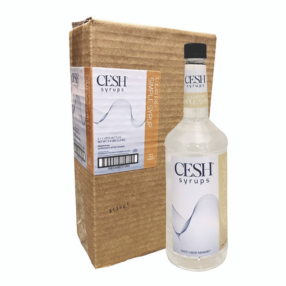 MOUNTAIN MANUFACTURING CESH™ GRE79199 Simple Sugar-Free Syrup, 33.81 oz Bottle, 2/Carton
