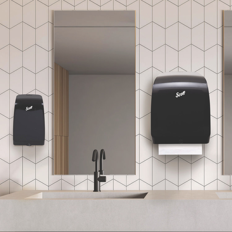 KIMBERLY-CLARK PROFESSIONAL Scott® 56158 Universal 100% Recycled Fiber Hard Roll Paper Towels, 1-Ply, 8" x 800 ft, White, 6 Rolls/Carton