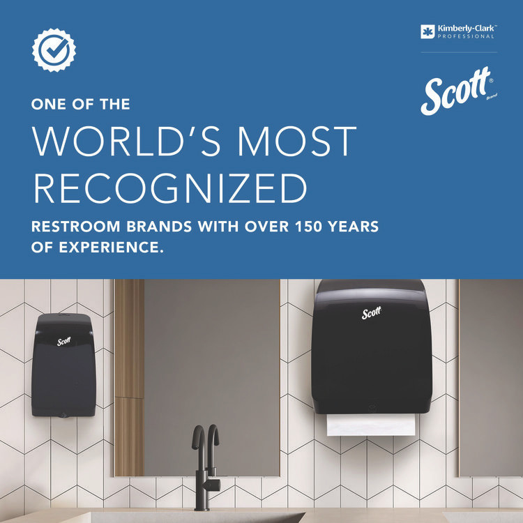 KIMBERLY-CLARK PROFESSIONAL Scott® 56158 Universal 100% Recycled Fiber Hard Roll Paper Towels, 1-Ply, 8" x 800 ft, White, 6 Rolls/Carton