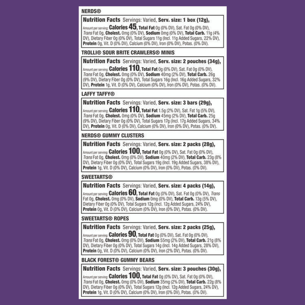 FERRARA CANDY CO 22002359 Party Mix Stand-Up Bag, 120 Pieces, Assorted Flavors, 2.5 lb Bag