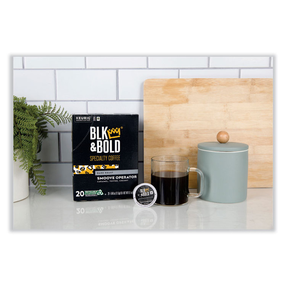 KEURIG DR PEPPER BLK & Bold® OKB90056 Smoove Operator K-Cups, 20/Box