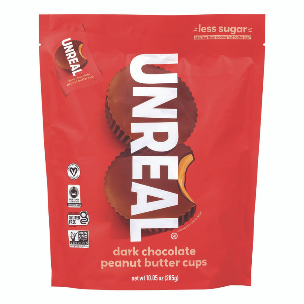 UNREAL BRANDS INC. 60003006 Dark Chocolate Coconut Minis and PB Cups Variety, 11.1 oz Bag (Dk Chocolate Coconut), 10.05 oz Bag (Dk Chocolate PB), 2/CT