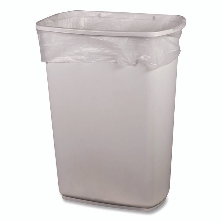 HERITAGE 2597636 High-Density Waste Can Liners, 10 gal, 6 mic, 24" x 27", Natural, Roll, 50 Bags/Roll, 20 Rolls/Carton
