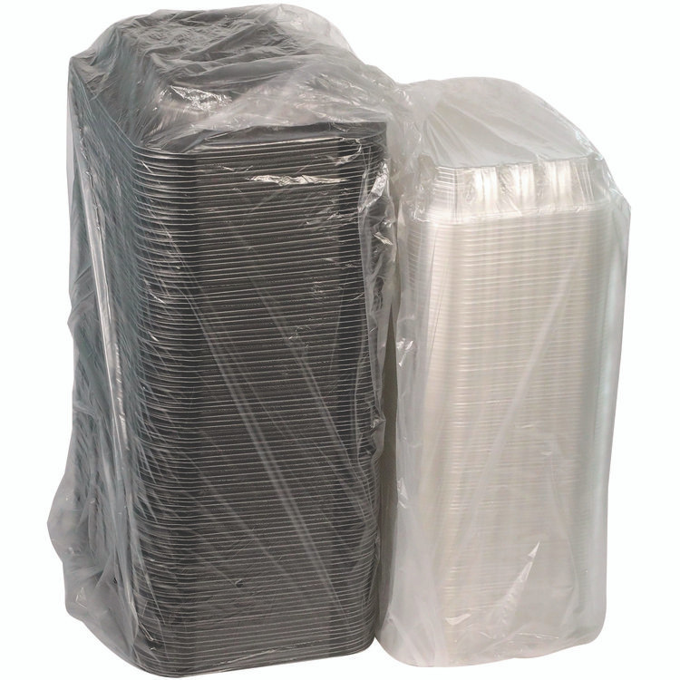 PACTIV EVERGREEN CORPORATION YCNC300800NH ClearView MealMaster Chicken Barn, 13.3 x 8.4 x 4, Black/Clear, Plastic, 105/Carton