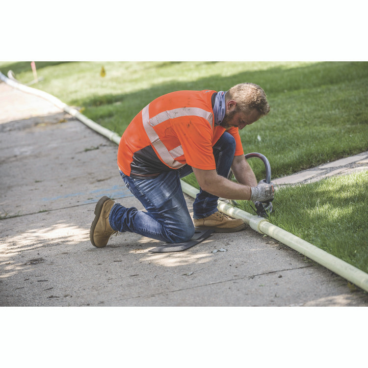 TENACIOUS HOLDINGS, INC. ergodyne® 22624 GloWear 8280BK Class 2 Performance T-Shirt with Black Bottom, 10X-Large Long, Orange