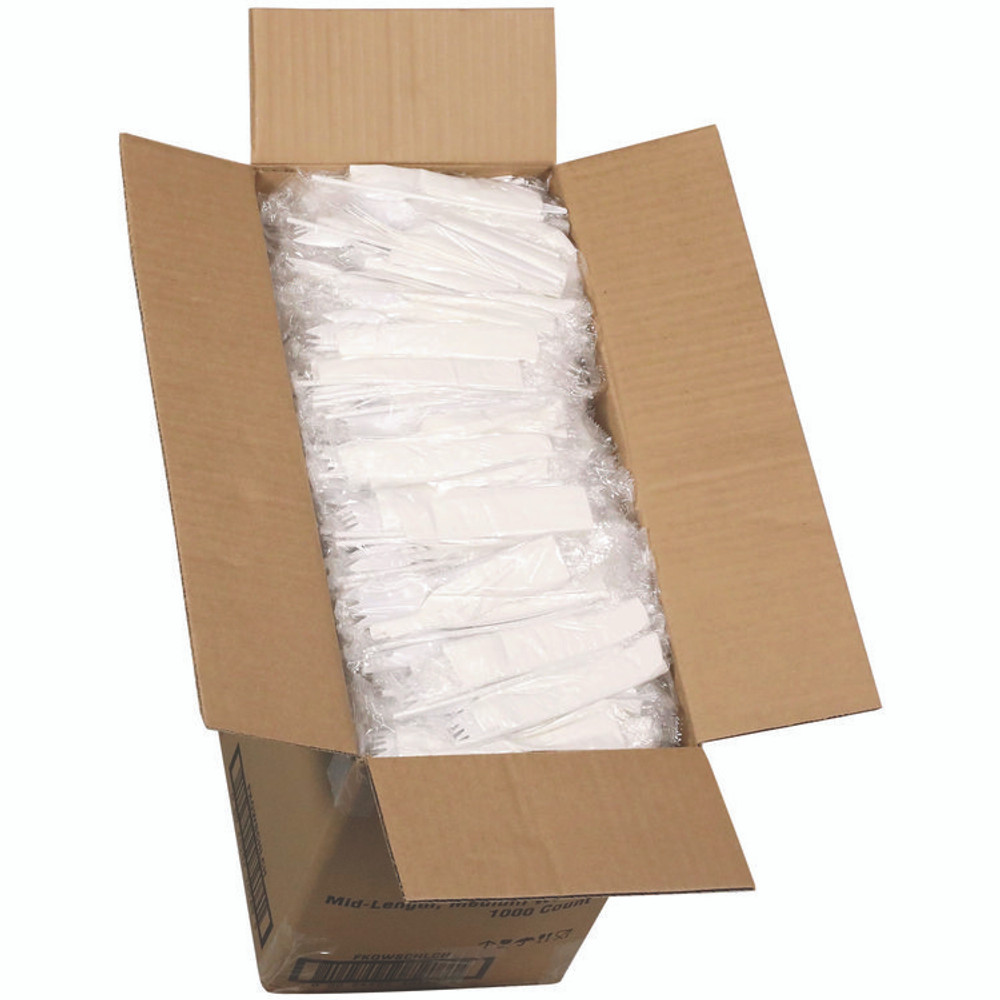 PACTIV EVERGREEN CORPORATION FKQWSCHLCH Fieldware Cutlery Kit, Mediumweight, Napkin/Spork/Straw, Plastic, White, 1,000/Carton
