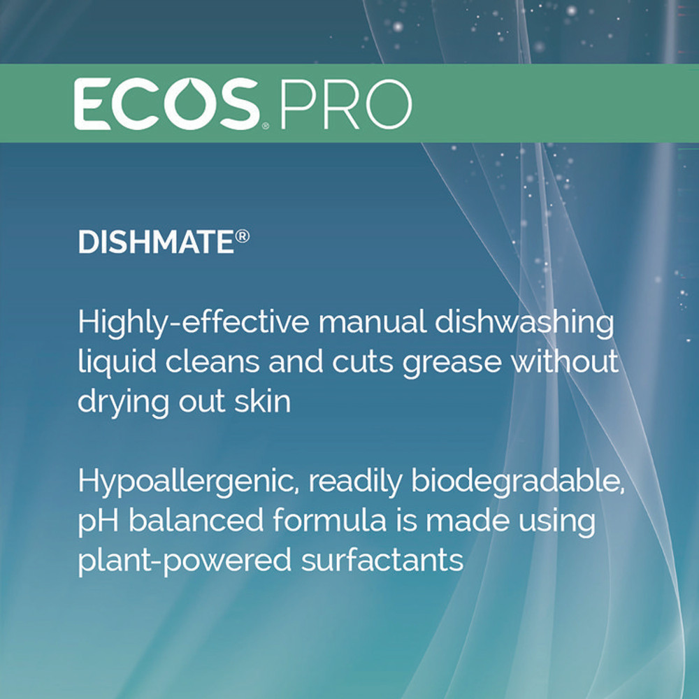 EARTH FRIENDLY PRODUCTS ECOS® PL972104CT Dishmate Manual Dish Liquid, Free and Clear, 1 gal Jug, 4/Carton