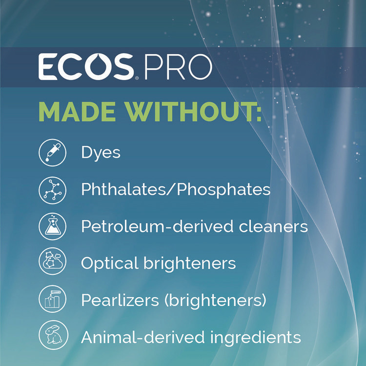 EARTH FRIENDLY PRODUCTS ECOS® PL972104CT Dishmate Manual Dish Liquid, Free and Clear, 1 gal Jug, 4/Carton