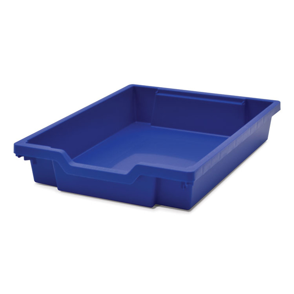 GRATNELLS USA, LLC FS0106P8 F1 Shallow Trays for Gratnells Storage Frames and Trolleys, 1.85 gal Capacity, 12.28" x 16.81" x 3.25", Royal Blue, 8/Pack