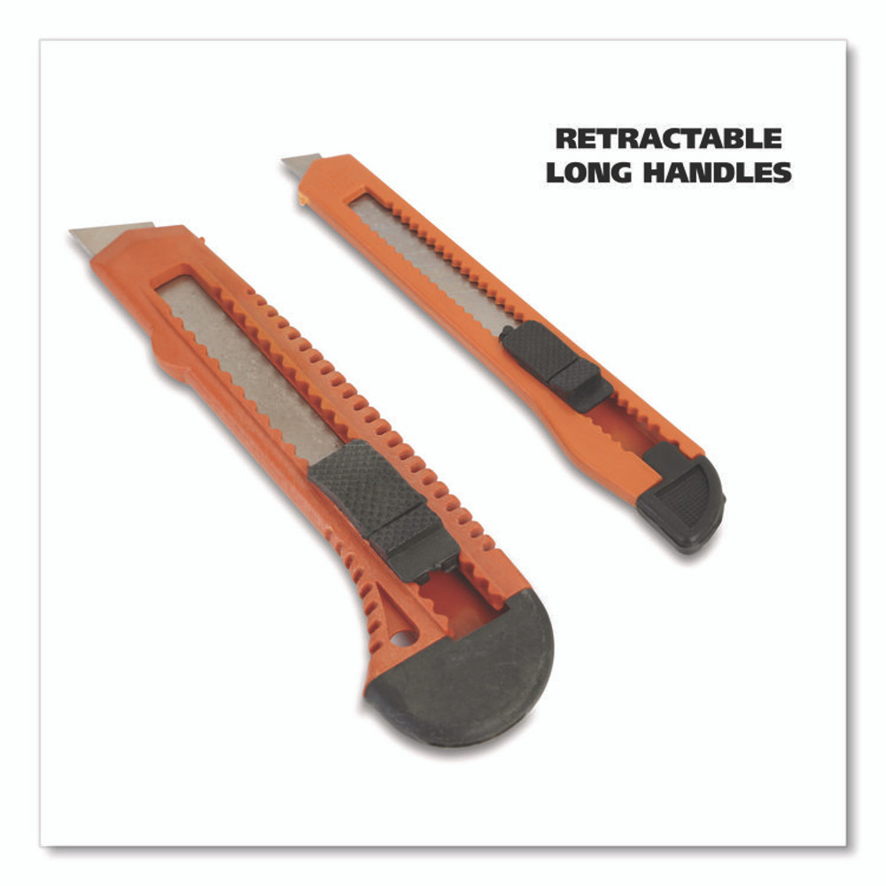 GREAT NECK SAW MFG. 2SBK Snap-Off Utility Knife Set, 9 mm Knife, 18 mm Knife, Orange/Black